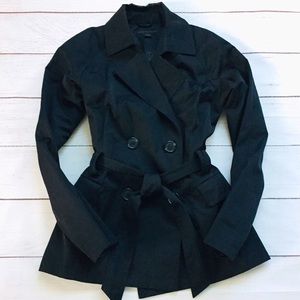 Express Design Studio Black Trench Light Jacket xs